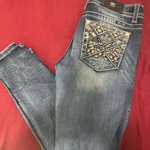 Miss Me Blue Boot Cut Jeans with Fading